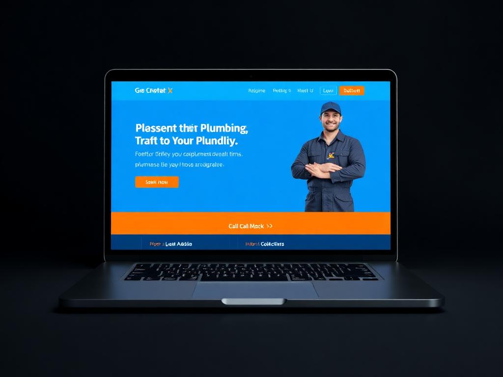 Website mockup for Copper Creek Plumbing